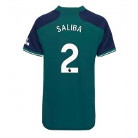 Arsenal William Saliba #2 Kolmaspaita Naiset 2023-24 Lyhythihainen
